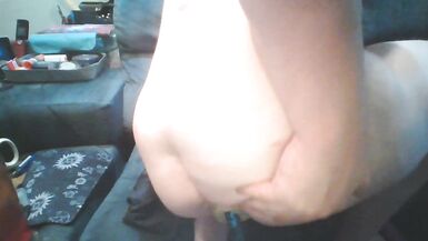 BEST Self Humiliation by FTM trans guy - Fly Lands on Pussy, Hits Cunt With Mallet, BDSM Dildo Stick - 12 image