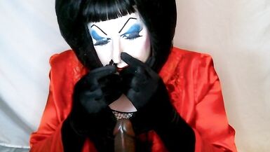 Heavy Makeup Slut Debra Pleases Daddy by Sucking BBC Dildo - 11 image