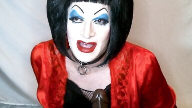 Heavy Makeup Slut Debra Pleases Daddy by Sucking BBC Dildo - 15 image