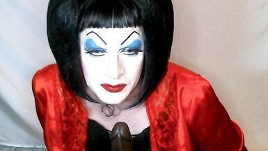 Heavy Makeup Slut Debra Pleases Daddy by Sucking BBC Dildo - 7 image