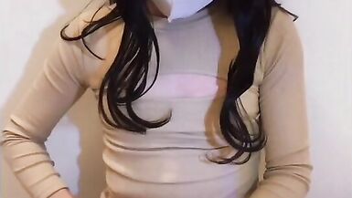 Japanese Crossdresser fleshlight and handjob masturbation - 13 image