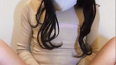 Japanese Crossdresser fleshlight and handjob masturbation - 14 image