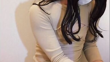 Japanese Crossdresser fleshlight and handjob masturbation - 9 image