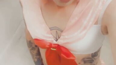 Cute Pink Bikini Cosplayer - 9 image