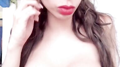 INFLUENCER GIRL SHOWING HER TITS FOR HER FANS ON REQUEST RECORDING HERSELF - 3 image