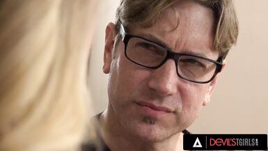 DEVILS T GIRLS - Sexy Trans Casey Kisses Fucks Her School Tutor To Stay On Team Cheerleaders - 2 image