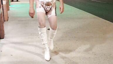 DeeDee Out for A Walk in White Boots Hoping to Hookup - 13 image