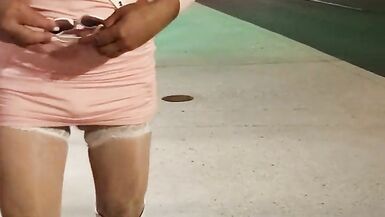 DeeDee Out for A Walk in White Boots Hoping to Hookup - 9 image