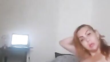 Redhead mature French TS in stockings uses her bottom boy - 7 image