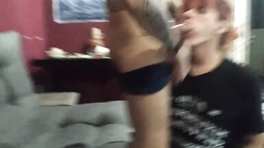 deepthroat Shemale gets my cum inside her ass - 3 image