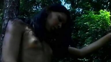 Inexperienced Brazilian t-girl Luciana got her juicy round butt well polished with hard tool of her lover in the little wood - 5 image