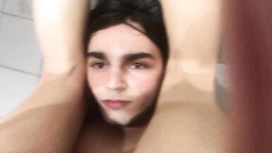 19 riding dildo and cumming on own face at new place - 10 image