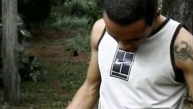 Dark-complexioned t-girl Luciana was bowled from the Pavilion end in the nearest forest - 3 image