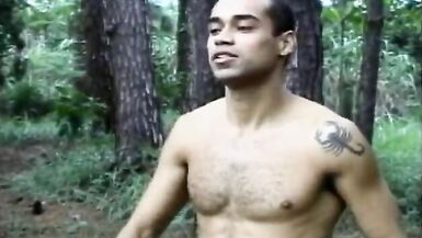 Dark-complexioned t-girl Luciana was bowled from the Pavilion end in the nearest forest - 4 image