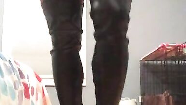Melanie's Boots (female mask, heels, pantyhose, crossdressing, boots, high heels and bodysuit) - 2 image