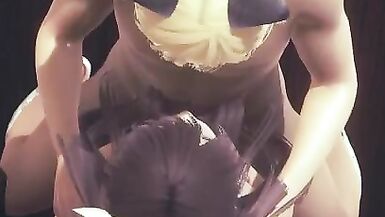 Yaoi Femboy - Kuki boobjob and fucked with catboy - 6 image