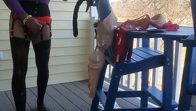 DeeDeeSlut69 in a Pink Skirt and White Top - 12 image