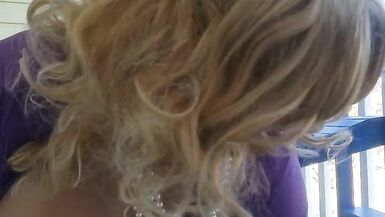 DeeDeeSlut69 in a Pink Skirt and White Top - 13 image