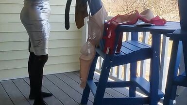 DeeDeeSlut69 in a Pink Skirt and White Top - 4 image