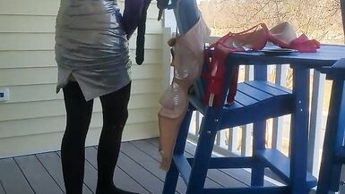 DeeDeeSlut69 in a Pink Skirt and White Top - 9 image