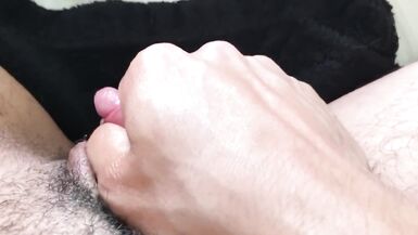 Playing with my floppy FTM cock until I accidentally cum - 15 image