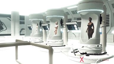 Hot sex in sci-fi med bay. 3d sexy dickgirl android fucks hard a inexperienced hottie