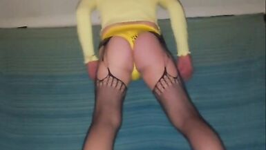 Part one of  lil fuck toy shorts ,warming up to stretch my little hole - 14 image