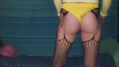 Part one of  lil fuck toy shorts ,warming up to stretch my little hole - 7 image