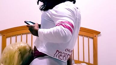 Transsexuals kiss and sucking each other off on - 13 image