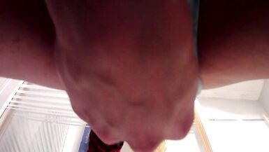 Swimsuit, pee, dildo and a huge load - 14 image