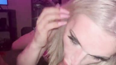 Trans Bimbo Whore Sloppy For Black Cock - 8 image