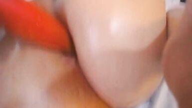 Horny Tranny Inserts Long and Big Dildo in Her Ass - 12 image