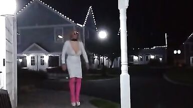 DeeDeeSlut69 at the Mall in a White Skirt - 2 image