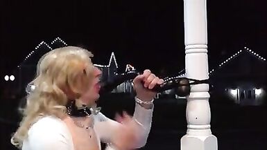 DeeDeeSlut69 at the Mall in a White Skirt - 5 image