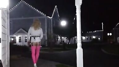 DeeDeeSlut69 at the Mall in a White Skirt - 8 image