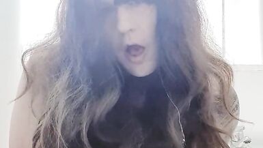 British sissy slut Lana Lang riding, sucking and cumming - 14 image