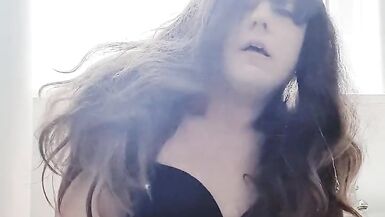 British sissy slut Lana Lang riding, sucking and cumming - 15 image