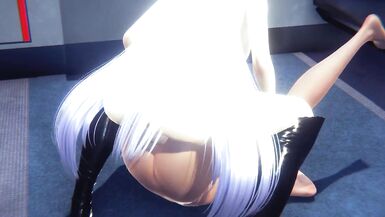 LOL KDA Hentai - Evelynn Futa fucks Kaisa's ass and blowjob in a subway - 15 image