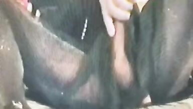 Cuming Watching Me Cum...in Sheer Black Silk N Stilettos - 10 image