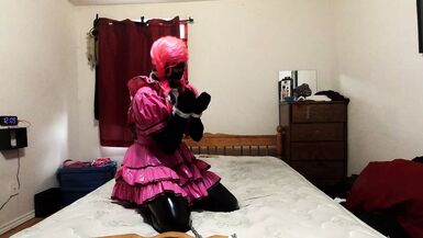 Sissy Maid Self Bondage Fiddle - 1 image