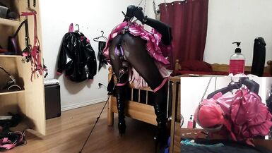 Sissy Maid Strappado Self Bondage - 15 image