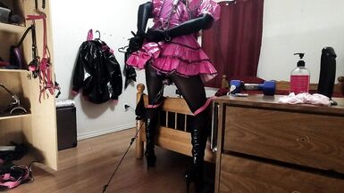Sissy Maid Strappado Self Bondage - 8 image