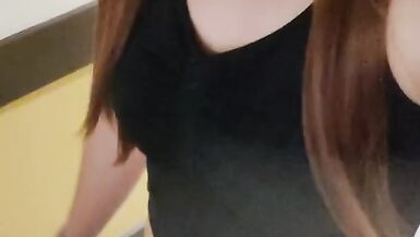 Sissy slut Bess walks outside her condo bottomless to play with herself - 7 image