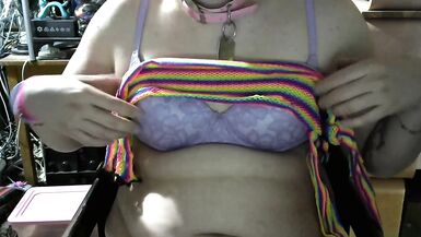 fishnet rainbow dress twerking chubby ass and nice big tits hrt - 3 image