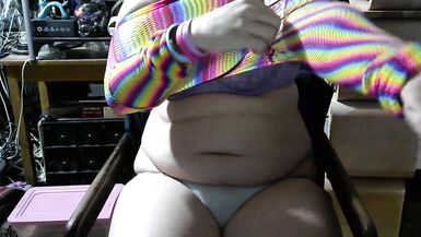 fishnet rainbow dress twerking chubby ass and nice big tits hrt - 4 image
