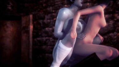 Ada wong is fucked by futa Lady Dimitrescu