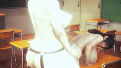 futa teacher fucks her big tits student in classroom - 6 image