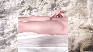 Smooth femboy jerks his cute dick