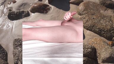 Smooth femboy jerks his cute dick - 9 image