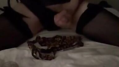 Femboy Cums on panties and then stuffs her pussy - 7 image